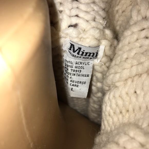 Mimi Maternity Cream Cable Knit Sweater Size Sm - Picture 5 of 5